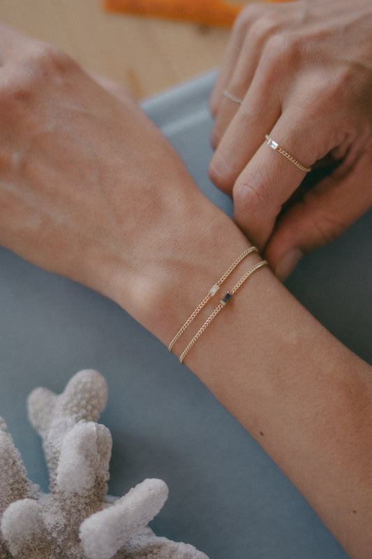 Hannah Bracelet with Baguette-Cut Diamond - Adriana Chede Jewellery