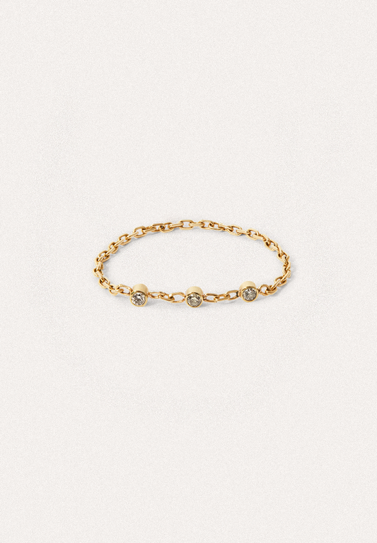 Chapter V — Motion Chain Ring with three Round Brown Diamonds