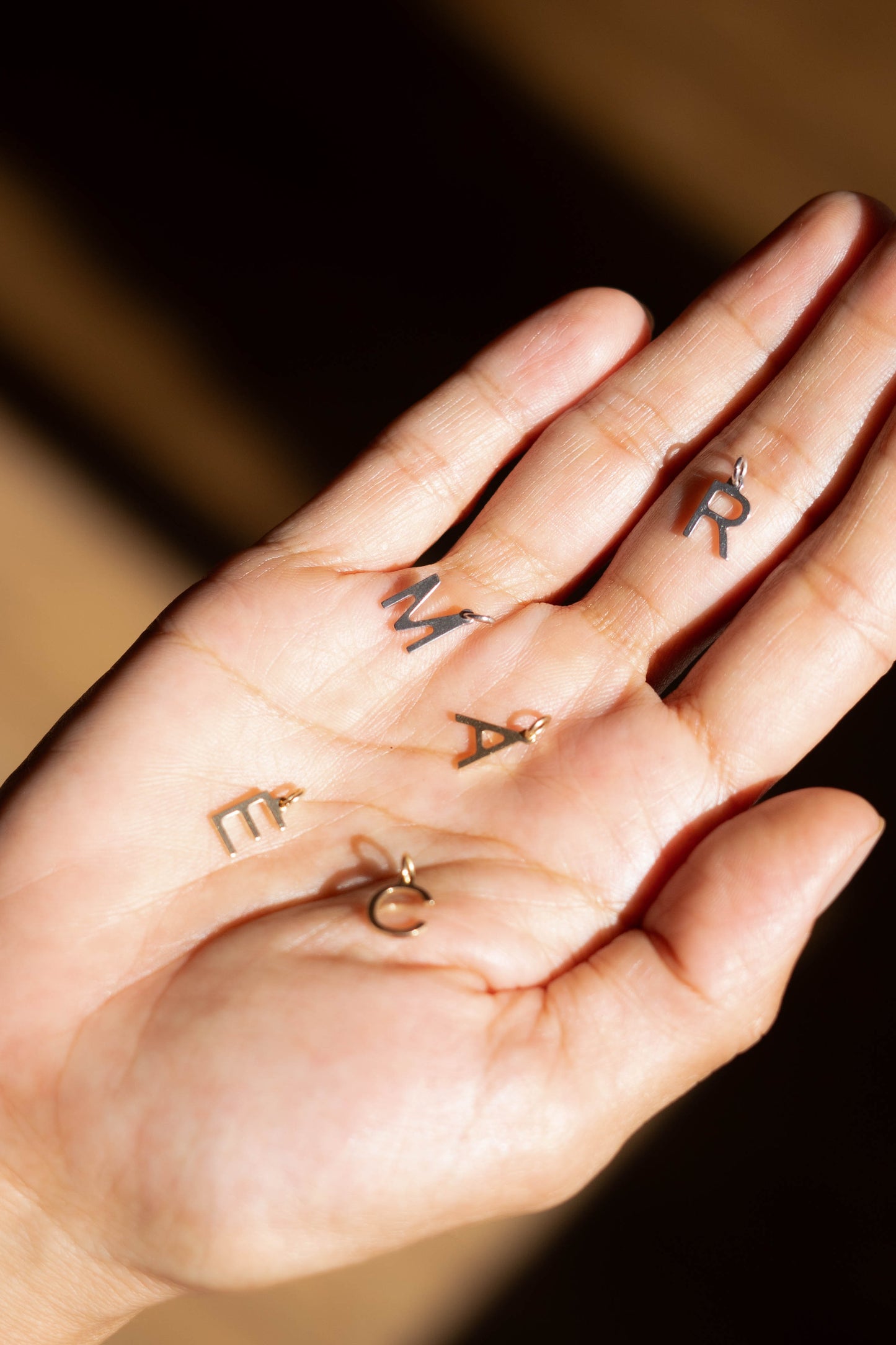 Letter Charm - Yellow Gold