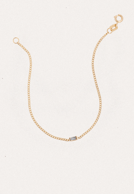 Hannah Bracelet with Baguette-Cut Diamond - Adriana Chede Jewellery