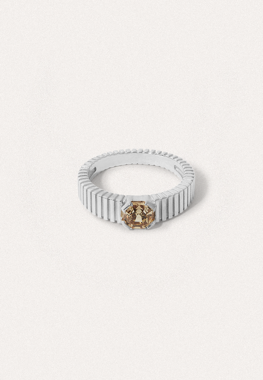 Chapter III: Vision Ring with Asscher-Cut Brownish-yellow Diamond