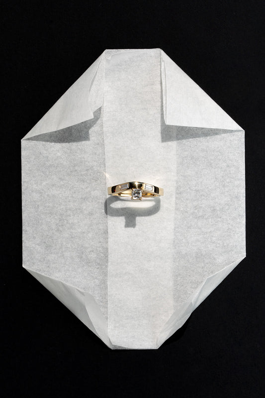 Asterope Ring with Cushion Cut Diamond