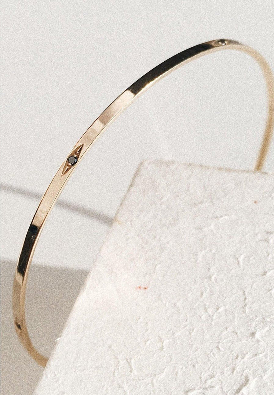 The Eye 9ct Gold Bangle - Adriana Chede Jewellery