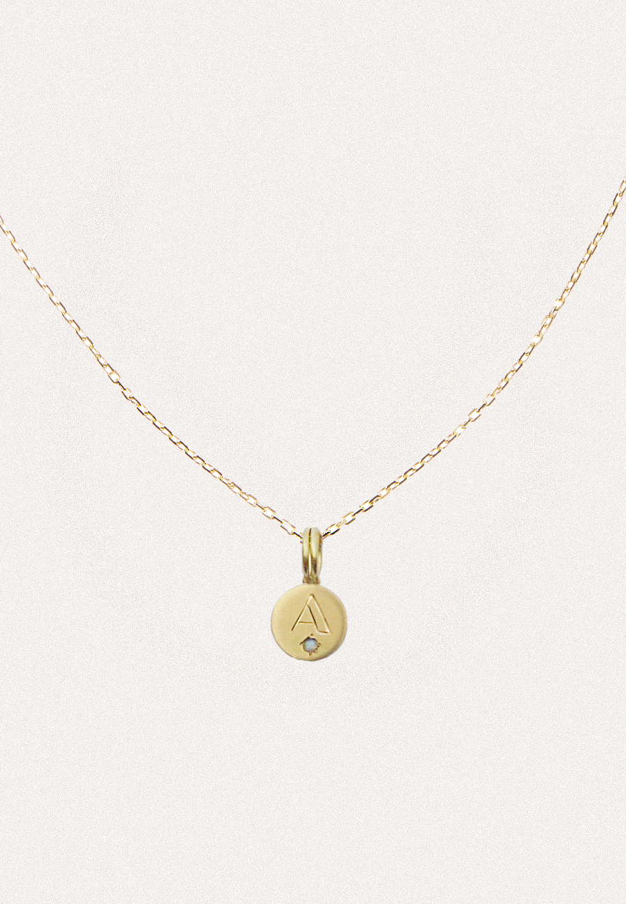 Initial Birthstone Necklace - Adriana Chede Jewellery London