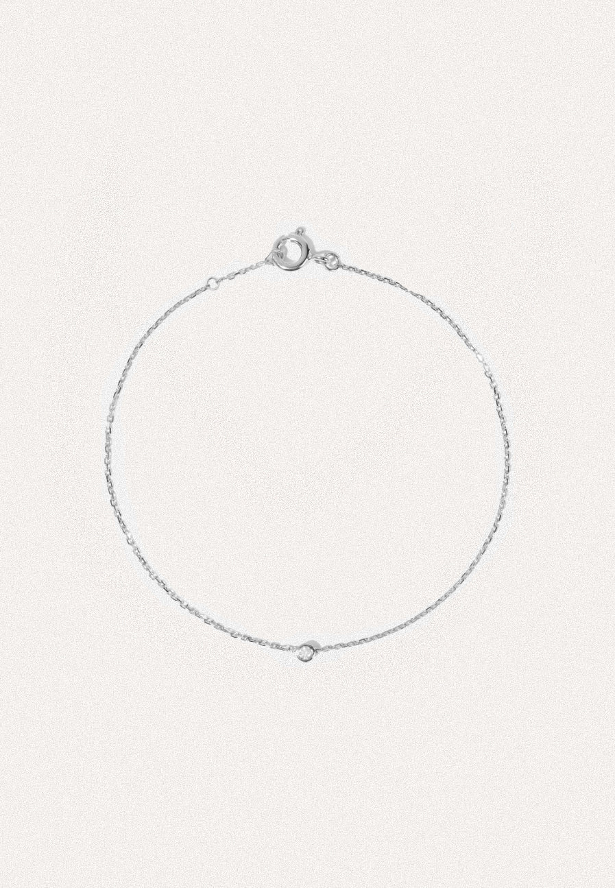 Éclair 18ct Gold Chain Bracelet with Diamond - Adriana Chede Jewellery