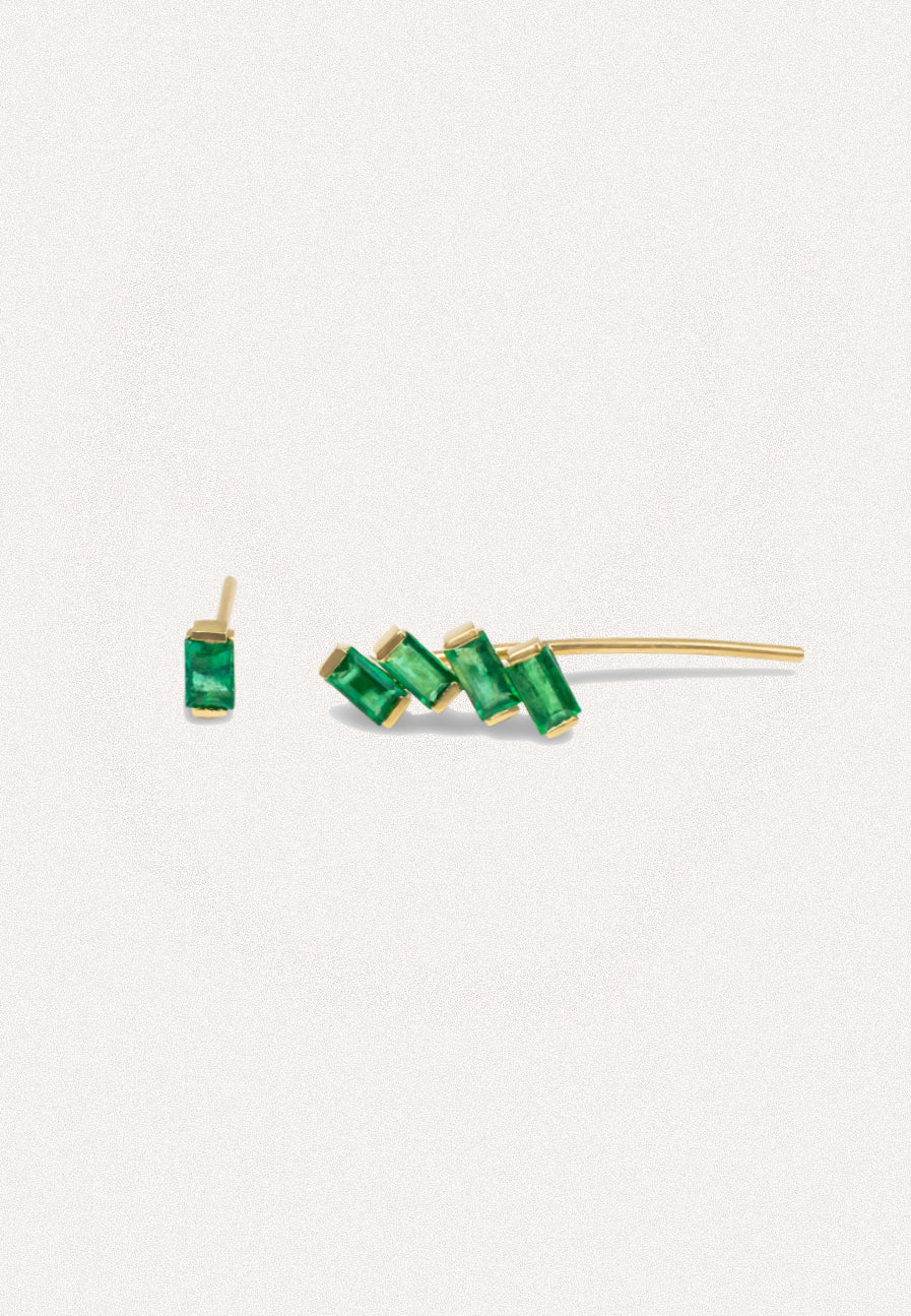 Emerald Ear Cuff - Brazilian Gemstone Adriana Chede Jewellery