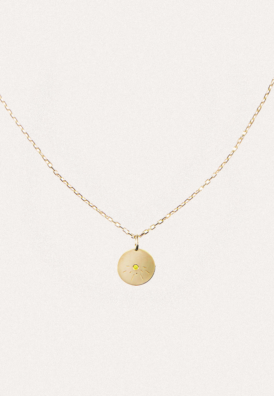 Sun Inspired Necklace with Yellow Diamond - Adriana Chede Jewellery London