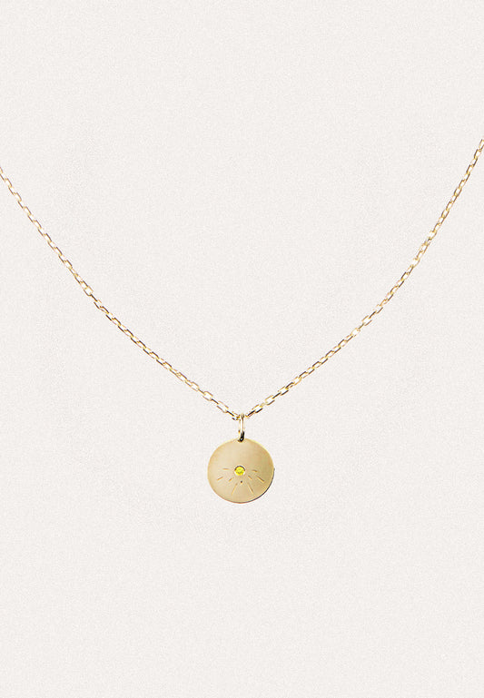 Sun Inspired Necklace with Yellow Diamond - Adriana Chede Jewellery London