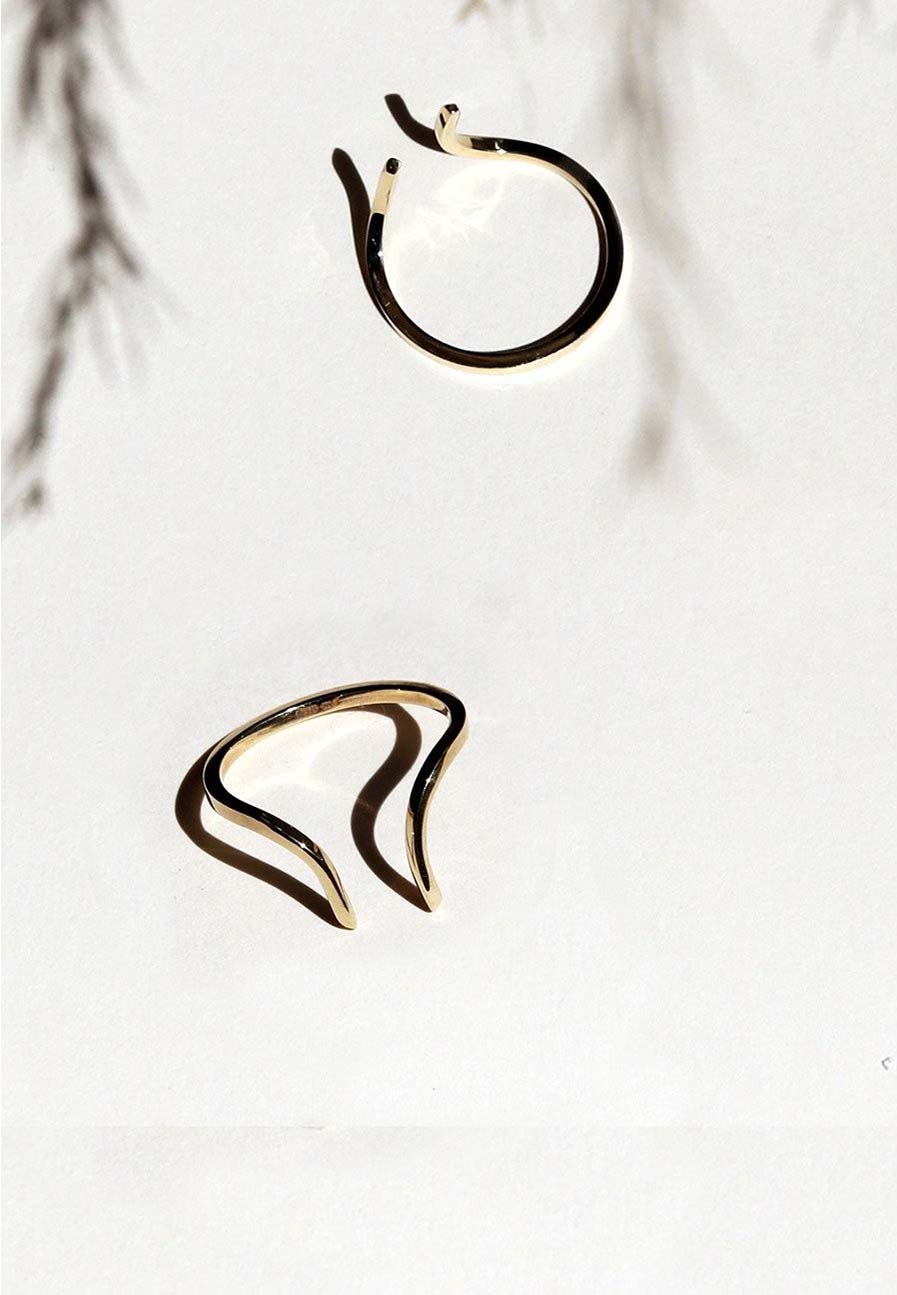 Horn Solid Gold Ring - Adriana Chede Jewellery