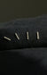 Elegant Gold Bar White Diamond Stud - Adriana Chede