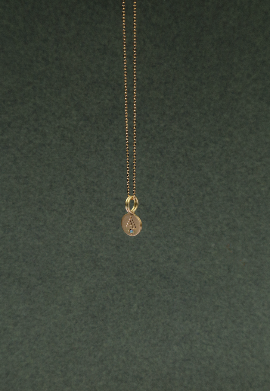 Initial Birthstone Necklace - Adriana Chede Jewellery London