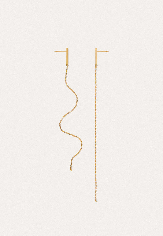La-Madeleine Earrings Chain 18ct Gold Adriana Chede Jewellery