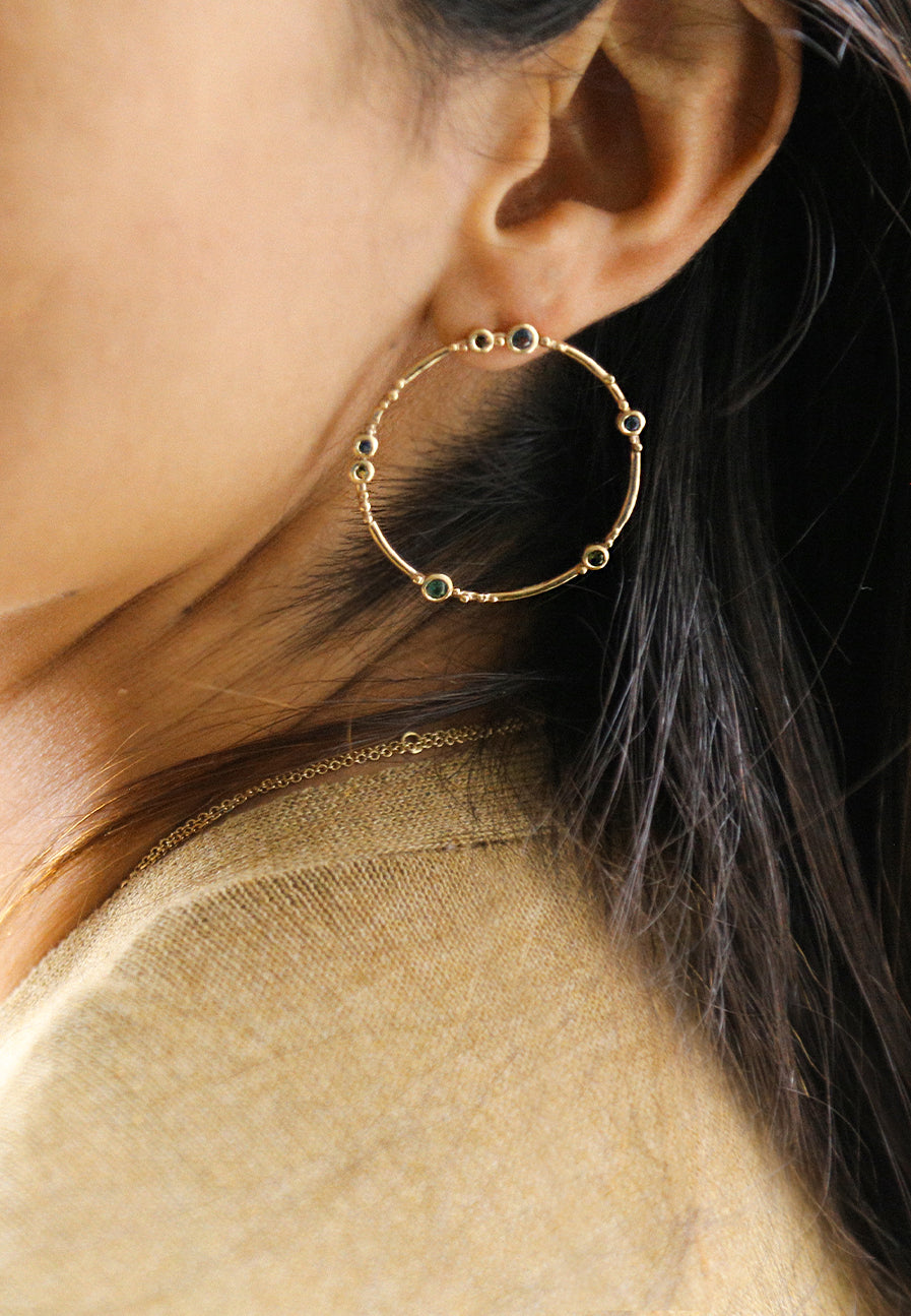 Reef Hoops with Tourmalines - Adriana Chede Jewellery